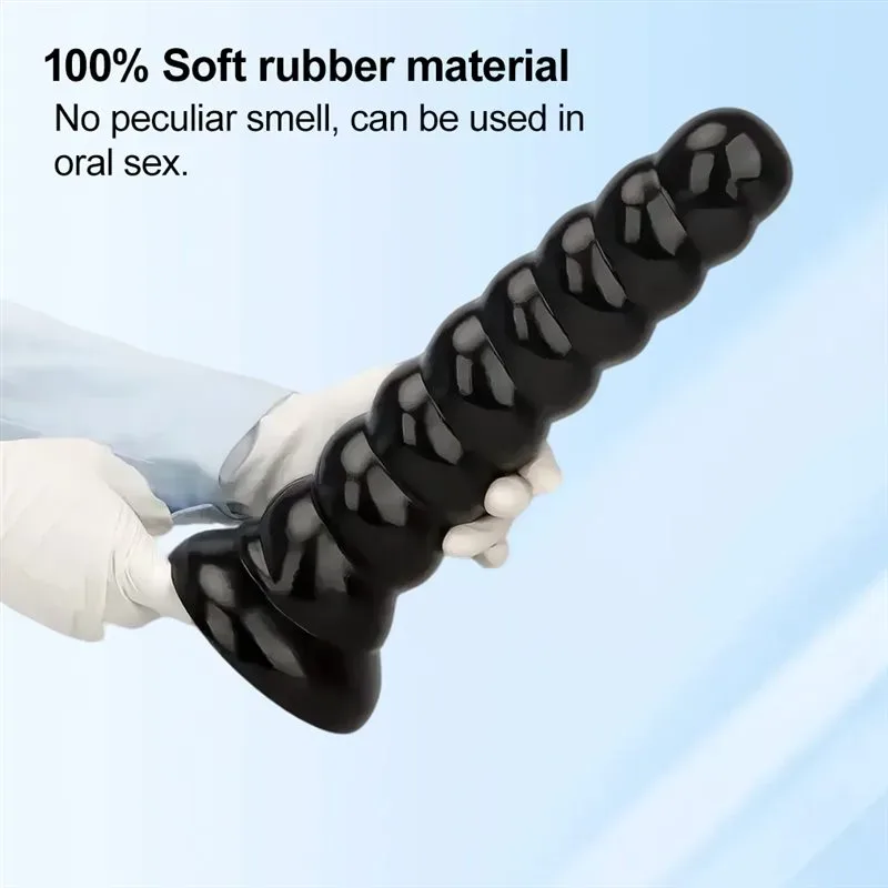 10/13.5 Inch Big Thread PVC Anal Dildo Suction Cup Butt Plug 3 10/13.5 Inch Big Thread PVC Anal Dildo Suction Cup Butt Plug 3