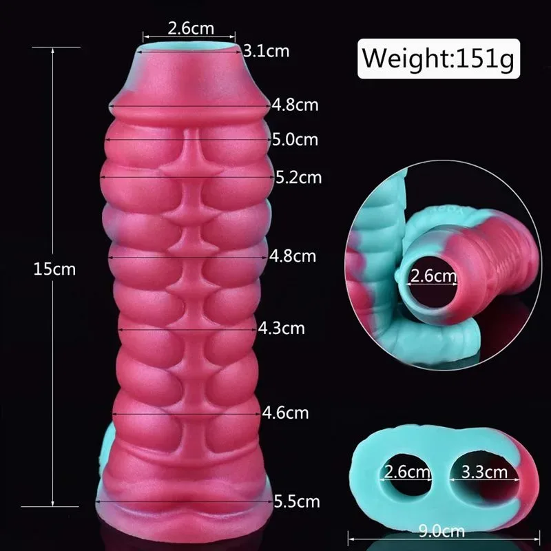 5.9 IN Open Tip Dragon Sleeve Silicone Penis Sheath 1 5.9 IN Open Tip Dragon Sleeve Silicone Penis Sheath 1