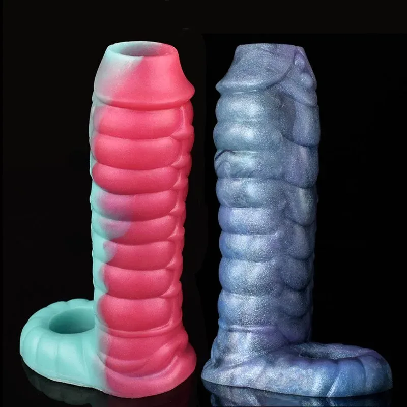 5.9 IN Open Tip Dragon Sleeve Silicone Penis Sheath 2 5.9 IN Open Tip Dragon Sleeve Silicone Penis Sheath 2