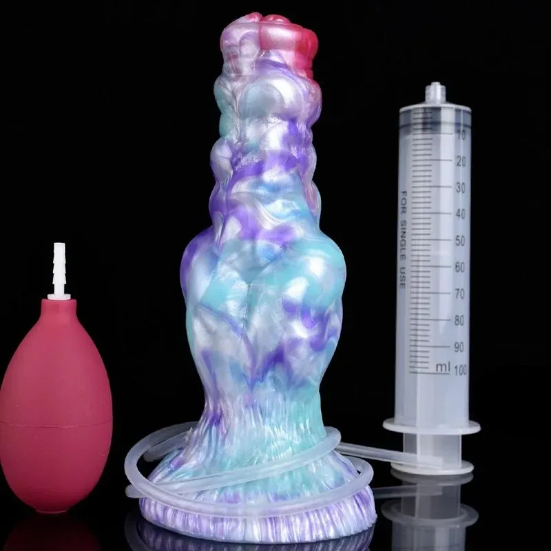 7.5 Inch Ejaculating Dog Dildo Big Knot Squirting Werewolf Penis 3 7.5 Inch Ejaculating Dog Dildo Big Knot Squirting Werewolf Penis 3