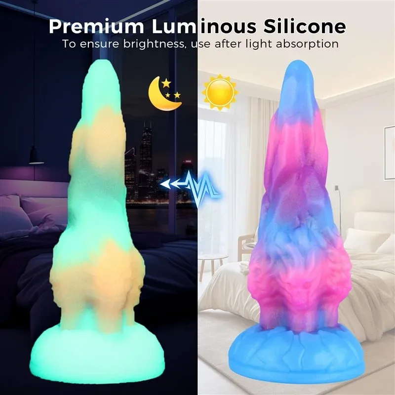 7.5/14 Inch Fantasy Luminous Demon Dildo Big Knotted Anal Plug 2 7.5/14 Inch Fantasy Luminous Demon Dildo Big Knotted Anal Plug 2