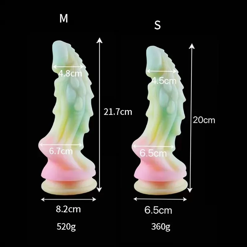 7.5/8.5 Inch Glow In The Dark Dragon Dildo Fantasy Alien Penis Toy 1 7.5/8.5 Inch Glow In The Dark Dragon Dildo Fantasy Alien Penis Toy 1