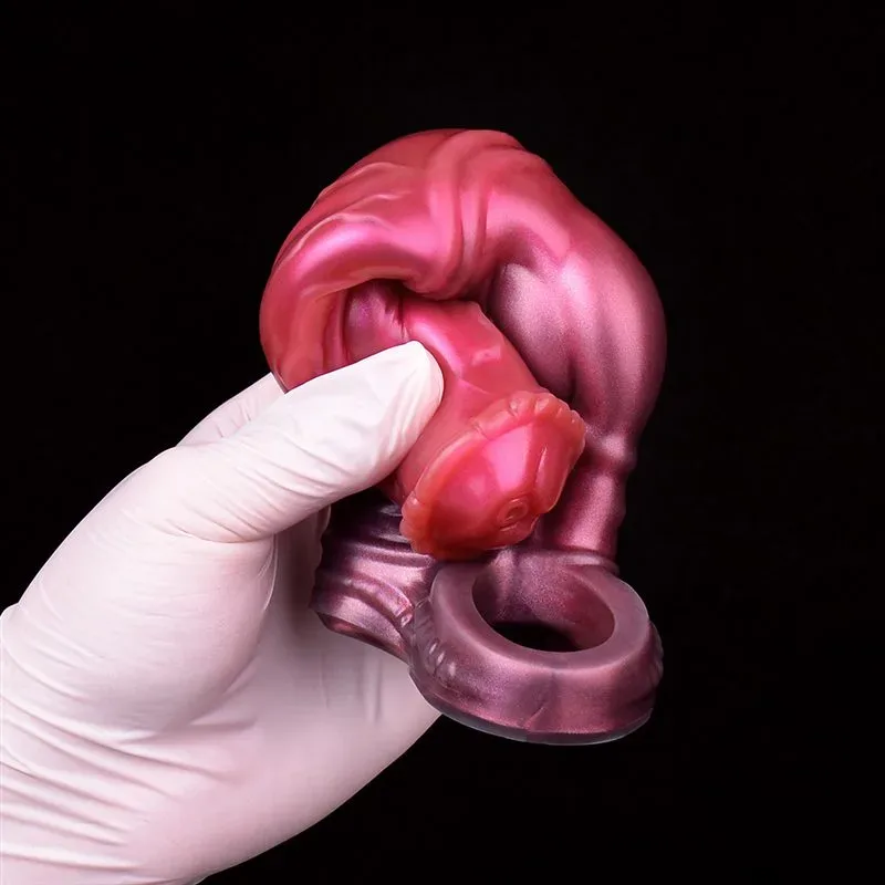 6.2/7 IN Big Horse Knot Cock Sleeve Soft Silicone Animal Penis Extension 10 6.2/7 IN Big Horse Knot Cock Sleeve Soft Silicone Animal Penis Extension 10