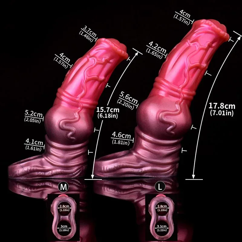 6.2/7 IN Big Horse Knot Cock Sleeve Soft Silicone Animal Penis Extension 1 6.2/7 IN Big Horse Knot Cock Sleeve Soft Silicone Animal Penis Extension 1