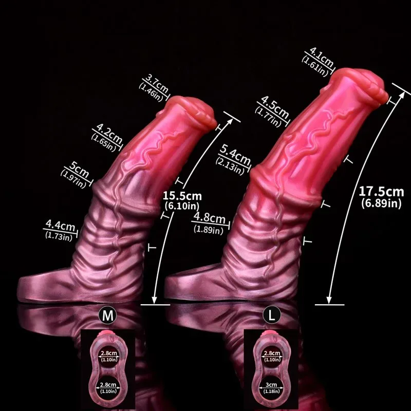 6.1/6.9 IN Horse Cock Sleeve Soft Silicone Animal Penis Sheath 1 6.1/6.9 IN Horse Cock Sleeve Soft Silicone Animal Penis Sheath 1