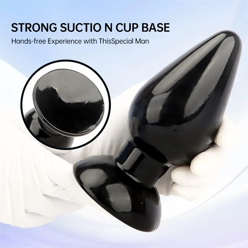 4/5/6.5 Inch Short Fat Tapered PVC Anal Plug 4 4/5/6.5 Inch Short Fat Tapered PVC Anal Plug 4