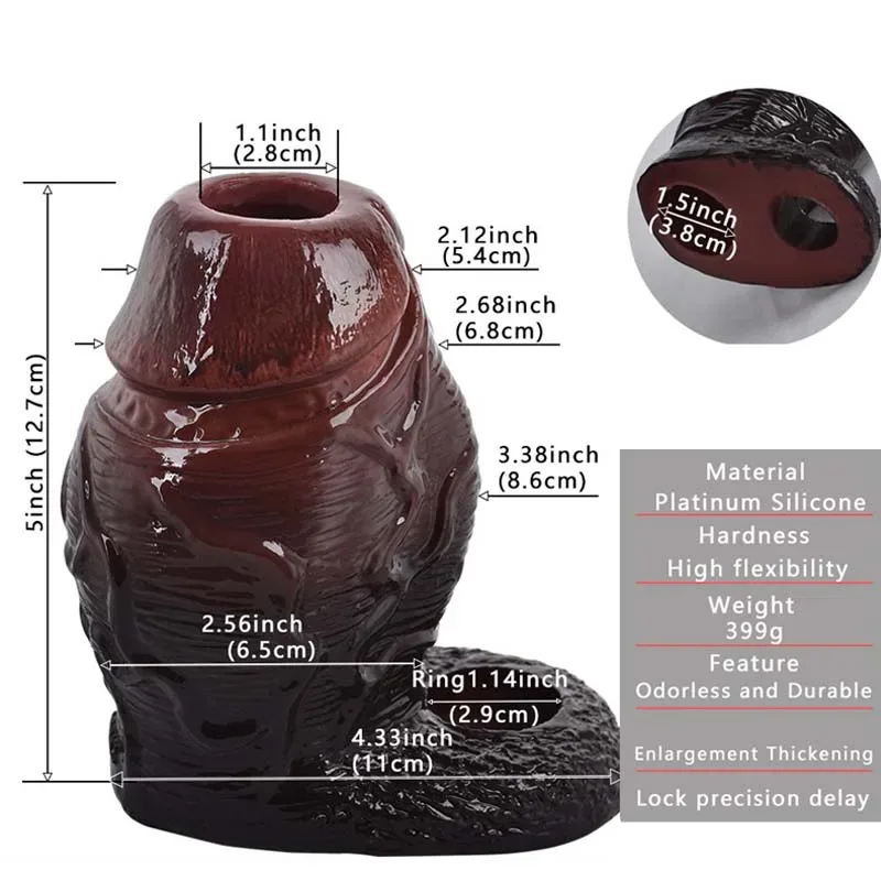 5 Inch Penis Sleeve Big Girthy Soft Silicone Cock Extender 1 5 Inch Penis Sleeve Big Girthy Soft Silicone Cock Extender 1