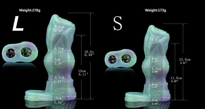 5.3/6.5 Inch Luminous Silicone Knot Sleeve Fantasy Penis Extension 1 5.3/6.5 Inch Luminous Silicone Knot Sleeve Fantasy Penis Extension 1