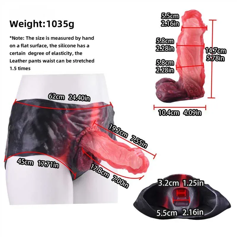 Wearable Fantasy Tentacle Hollow Dildo Sleeve Soft Silicone Penis Pants 1 Wearable Fantasy Tentacle Hollow Dildo Sleeve Soft Silicone Penis Pants 1