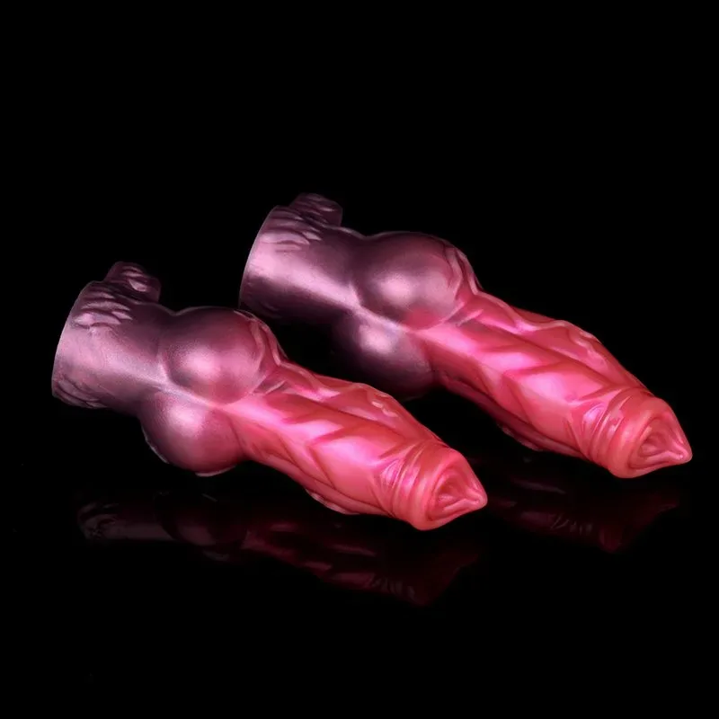6.1/7 IN Dog Penile Sheath Soft Silicone Knotted Animal Cock Sleeve 7 6.1/7 IN Dog Penile Sheath Soft Silicone Knotted Animal Cock Sleeve 7
