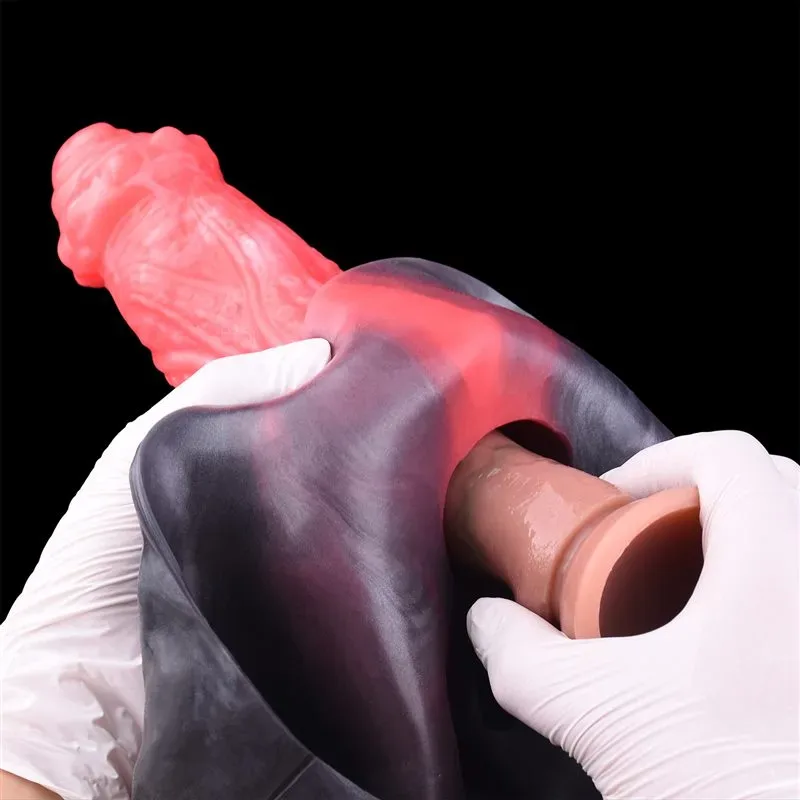 Wearable Fantasy Tentacle Hollow Dildo Sleeve Soft Silicone Penis Pants 7 Wearable Fantasy Tentacle Hollow Dildo Sleeve Soft Silicone Penis Pants 7