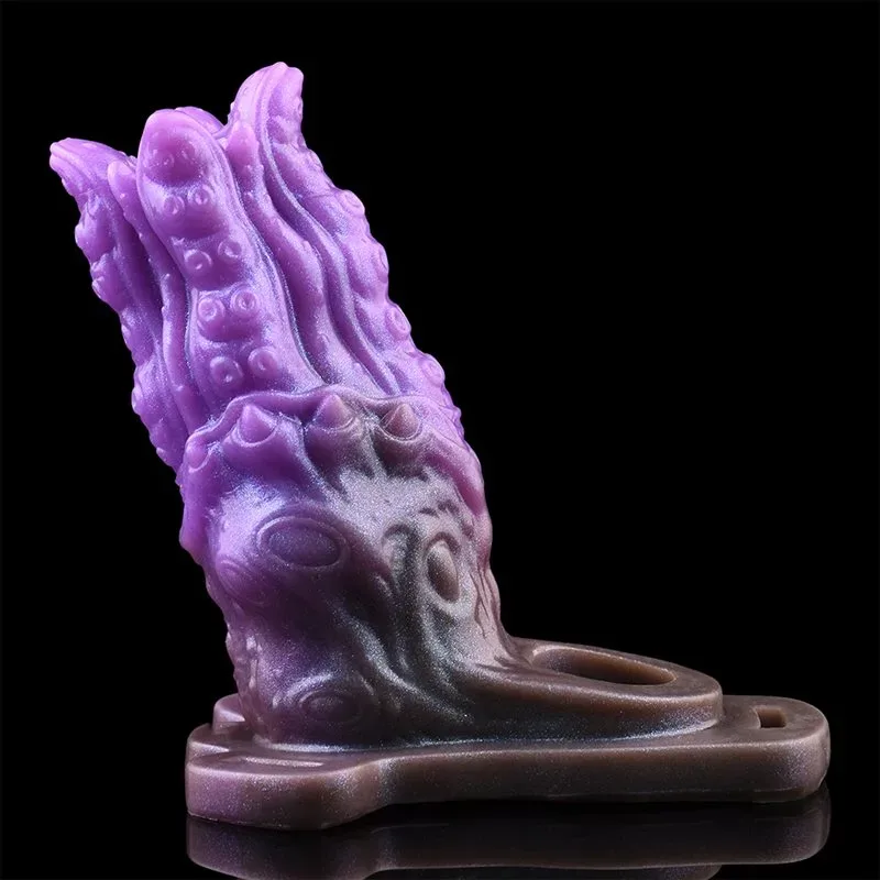 5.1 Inch Purple Strap On Tentacle Cock Sleeve Silicone Penis Cover 3 5.1 Inch Purple Strap On Tentacle Cock Sleeve Silicone Penis Cover 3