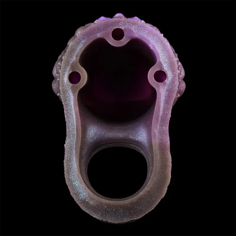 6 Inch Platinum Silicone Textured Monster Cock Sleeve with 3 Build-In Skeleton 7 6 Inch Platinum Silicone Textured Monster Cock Sleeve with 3 Build-In Skeleton 7