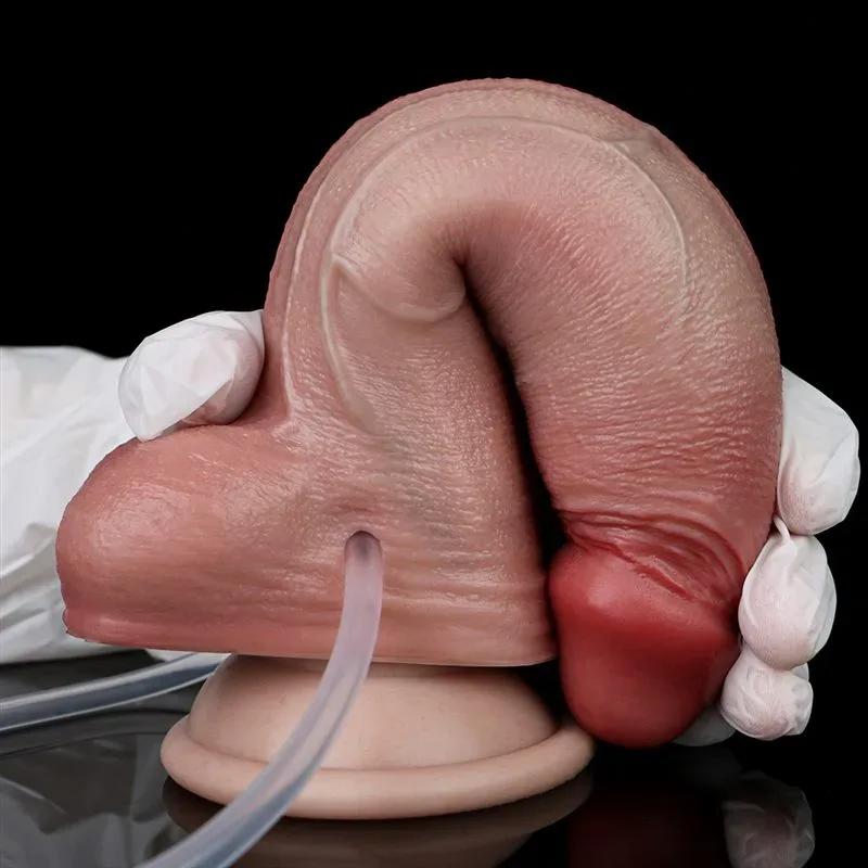 7 IN Ejaculating and Inflatable Silicone Ultra Realistic Dildo 7 7 IN Ejaculating and Inflatable Silicone Ultra Realistic Dildo 7