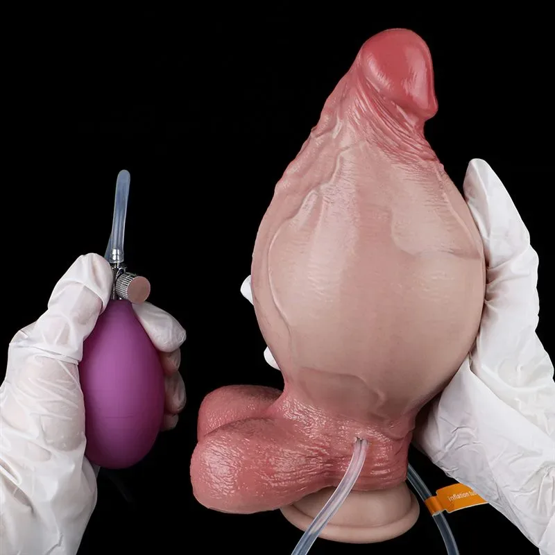 6.5 IN Short Fat Ejaculating and Inflatable Texture Realistic Dildo 9 6.5 IN Short Fat Ejaculating and Inflatable Texture Realistic Dildo 9