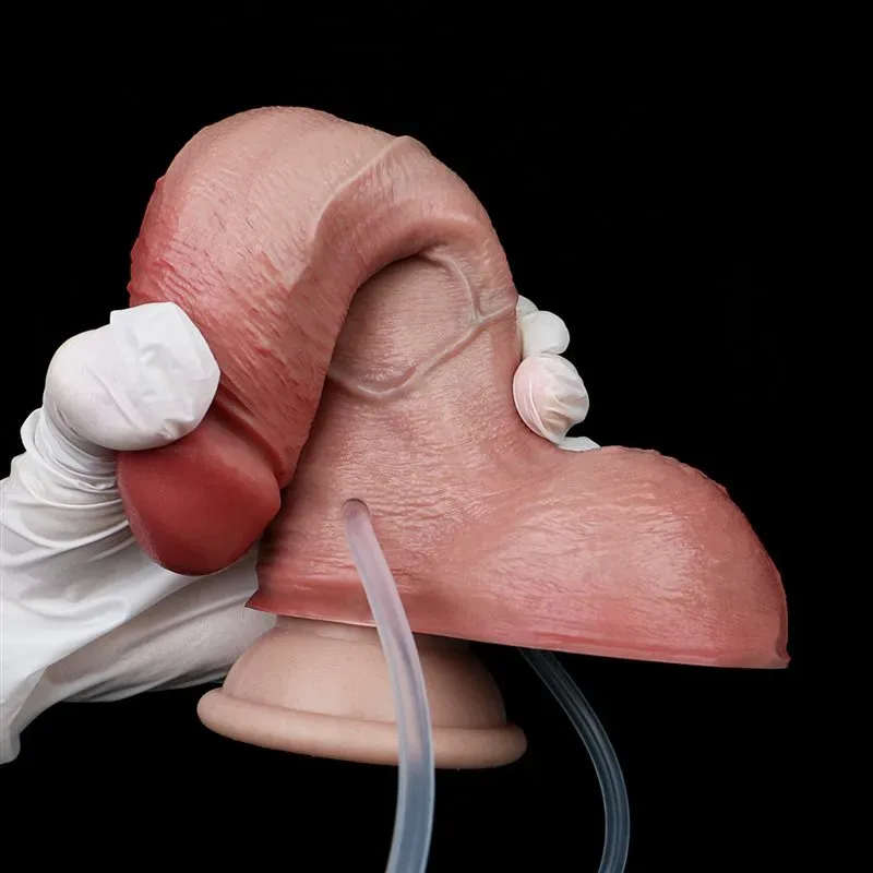 7.2 IN Ejaculating and Inflatable Real Skin Feel Silicone Dildo 7 7.2 IN Ejaculating and Inflatable Real Skin Feel Silicone Dildo 7