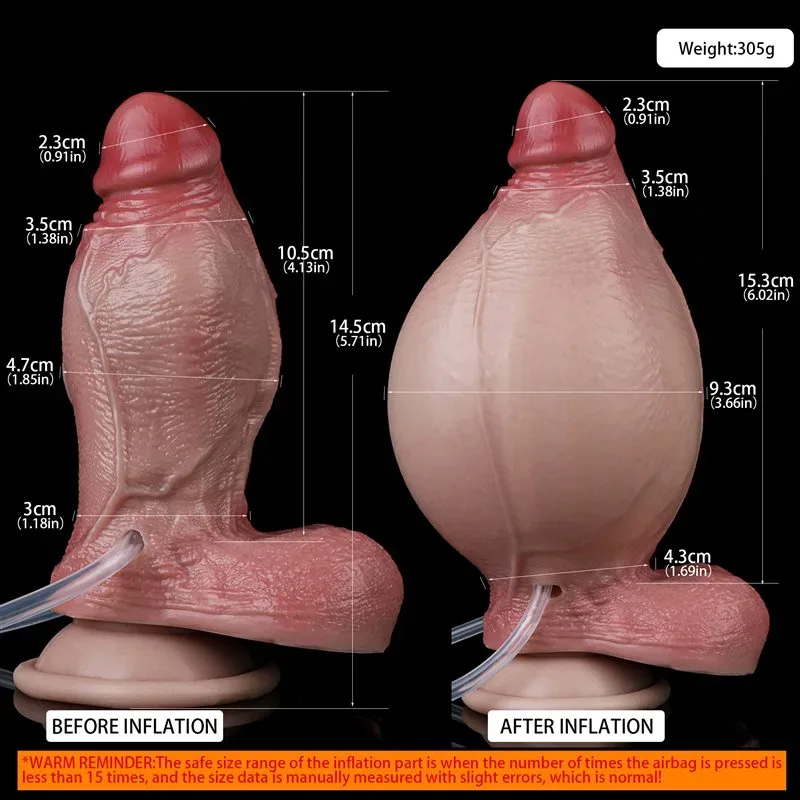 5.7 IN Short Thickness Ejaculating and Inflatable Real Life Dildo 1 5.7 IN Short Thickness Ejaculating and Inflatable Real Life Dildo 1