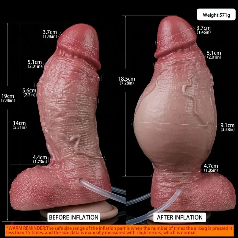 7.5 IN Ejaculating and Inflatable Fat Best Realistic Dildo 1 7.5 IN Ejaculating and Inflatable Fat Best Realistic Dildo 1