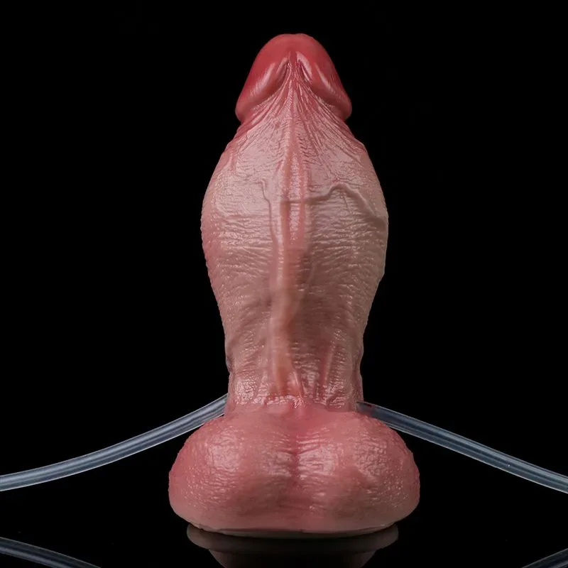 5.7 IN Short Thickness Ejaculating and Inflatable Real Life Dildo 4 5.7 IN Short Thickness Ejaculating and Inflatable Real Life Dildo 4