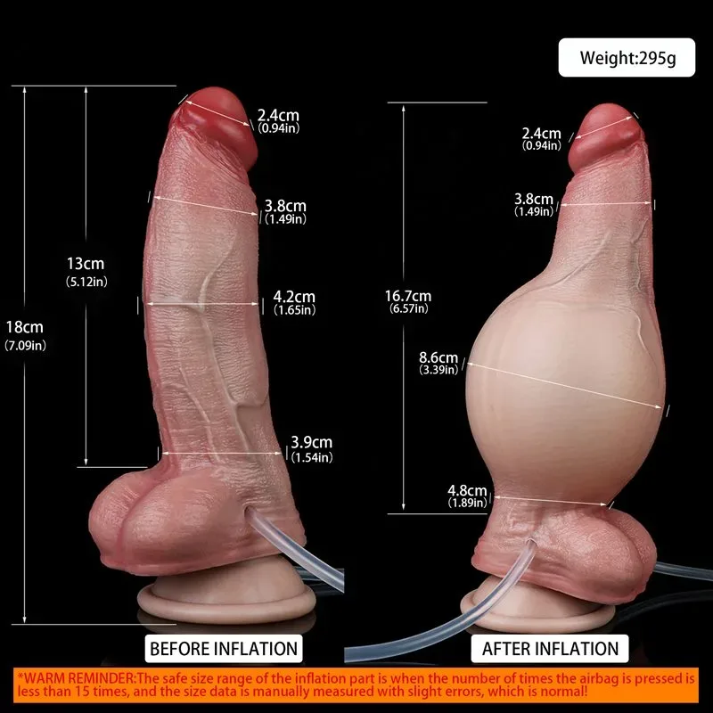 7 IN Ejaculating and Inflatable Silicone Ultra Realistic Dildo 1 7 IN Ejaculating and Inflatable Silicone Ultra Realistic Dildo 1