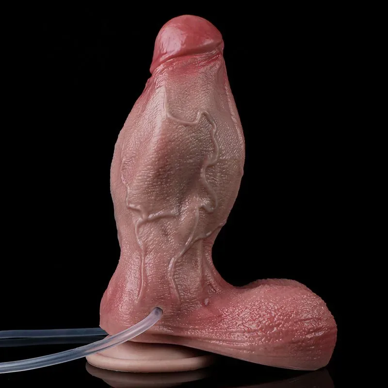 7.6 IN Ejaculating and Inflatable Large Girthy Realistic Penis Dildo 3 7.6 IN Ejaculating and Inflatable Large Girthy Realistic Penis Dildo 3