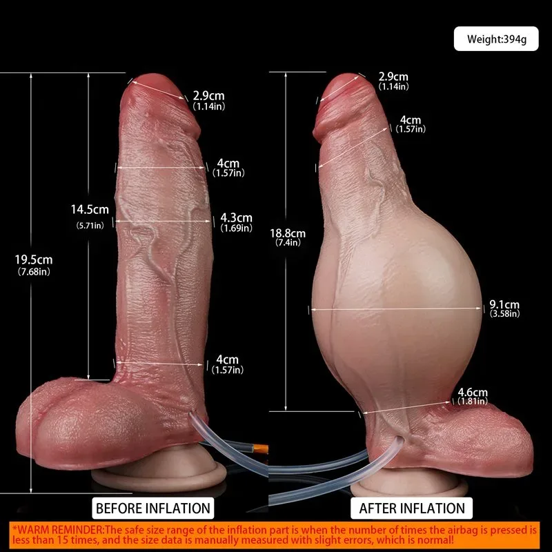 7.6 IN Ejaculating and Inflatable Liquid Silicone Soft Dildo 1 7.6 IN Ejaculating and Inflatable Liquid Silicone Soft Dildo 1