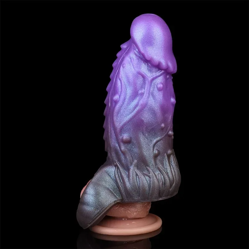 6 IN Purple Dragon Sleeve Thick Penis Cover with 3 Build-In Skeleton 6 6 IN Purple Dragon Sleeve Thick Penis Cover with 3 Build-In Skeleton 6