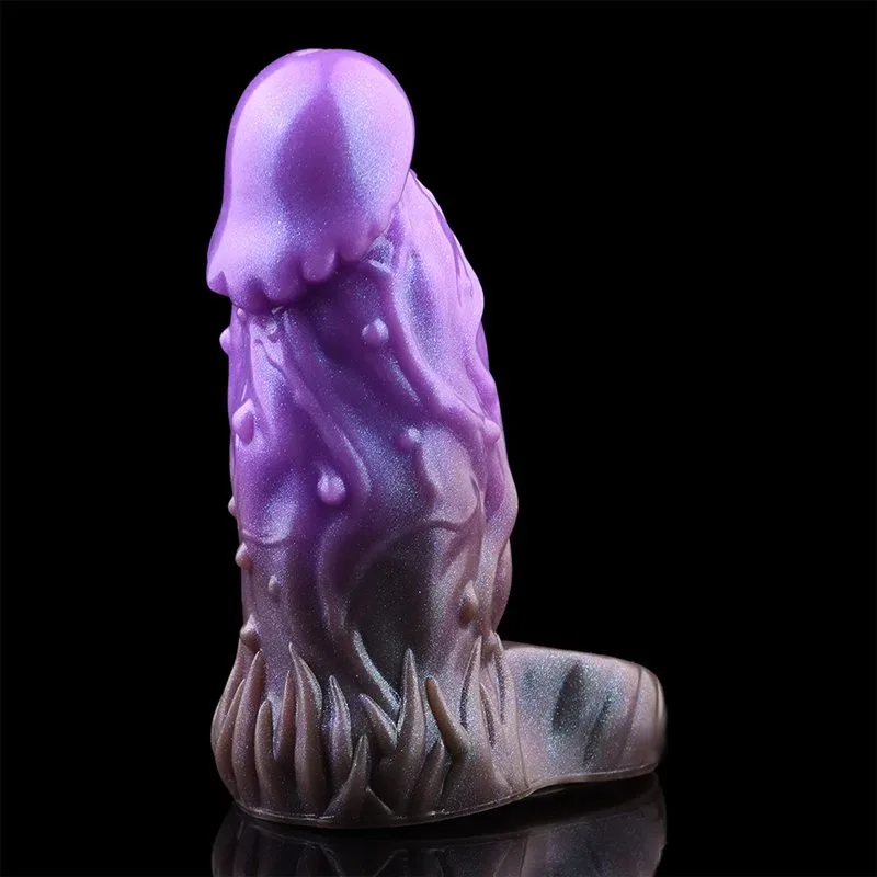 6 IN Purple Dragon Sleeve Thick Penis Cover with 3 Build-In Skeleton 3 6 IN Purple Dragon Sleeve Thick Penis Cover with 3 Build-In Skeleton 3