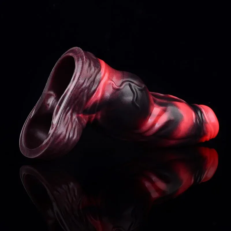 7 IN Vibrating Knot Sleeve Fantasy Silicone Dog Cock Sheath 12 7 IN Vibrating Knot Sleeve Fantasy Silicone Dog Cock Sheath 12