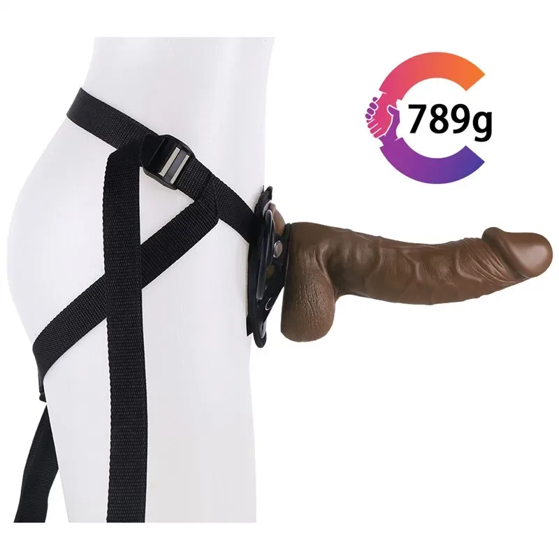 10 IN Big Brown PVC Dildo Strap On Harness Kit 1 10 IN Big Brown PVC Dildo Strap On Harness Kit 1