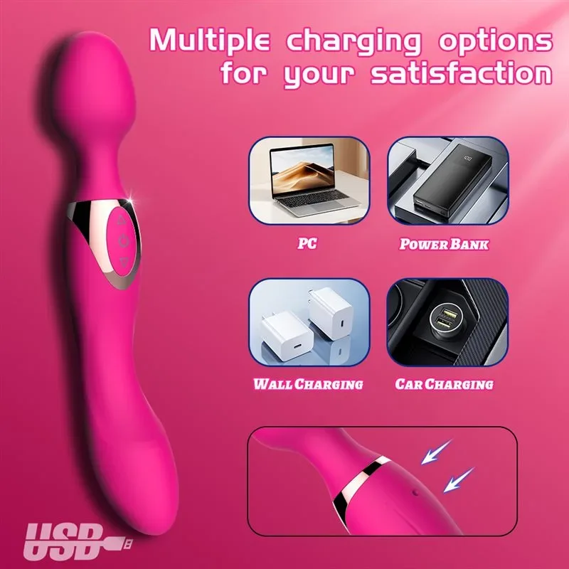 10 Speeds Double Stimulation Magic Wand Massager 5 10 Speeds Double Stimulation Magic Wand Massager 5