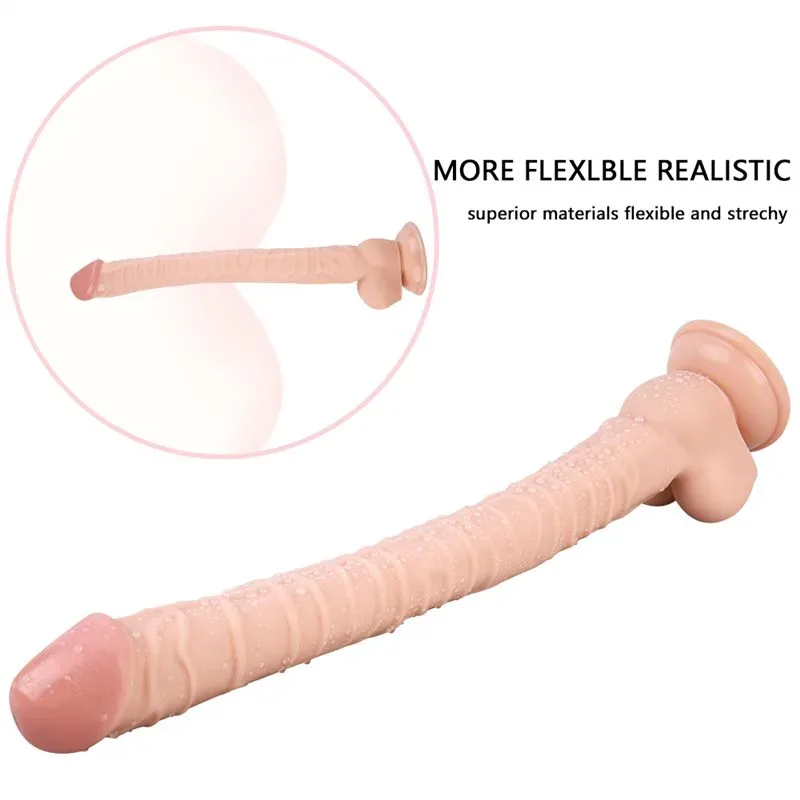 16 IN Extra Long Thin Lesbian Strap-On Dildo Harness Set 8 16 IN Extra Long Thin Lesbian Strap-On Dildo Harness Set 8