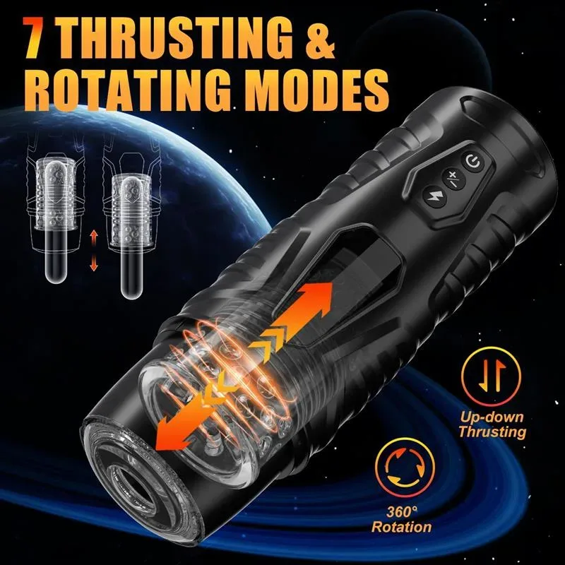 7 Thrusting Rotating Masturbator Rechargeable Pleasure Cup for Men 1 7 Thrusting Rotating Masturbator Rechargeable Pleasure Cup for Men 1