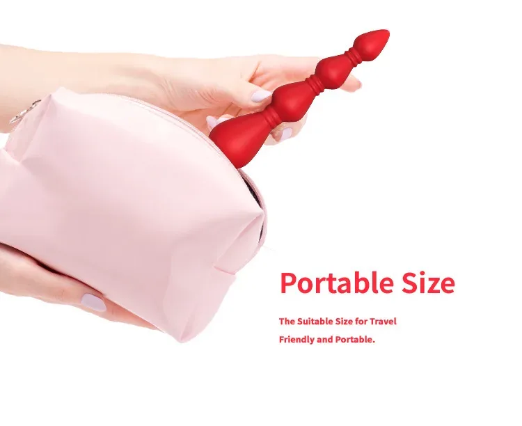 9 Vibration Red Anal Beads Vibrator for Men and Women 3 9 Vibration Red Anal Beads Vibrator for Men and Women 3