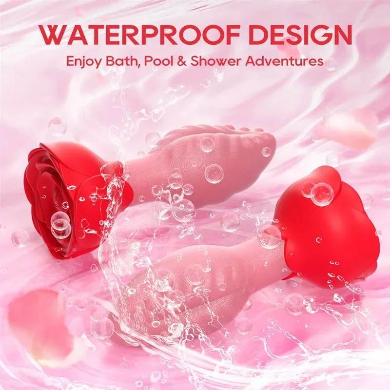 APP + Remote Control Rotating Vibrating Rose Tongue Anal Vibrator 7 APP + Remote Control Rotating Vibrating Rose Tongue Anal Vibrator 7