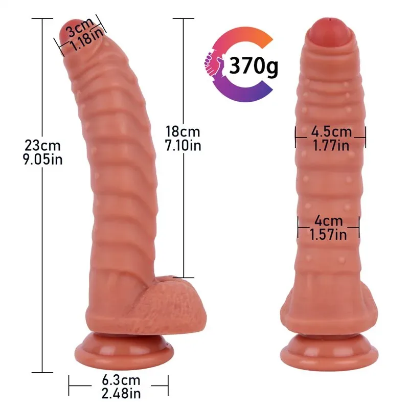 7/9 IN Ribbed Dual Density Silicone Dragon Penis Dildo 2 7/9 IN Ribbed Dual Density Silicone Dragon Penis Dildo 2