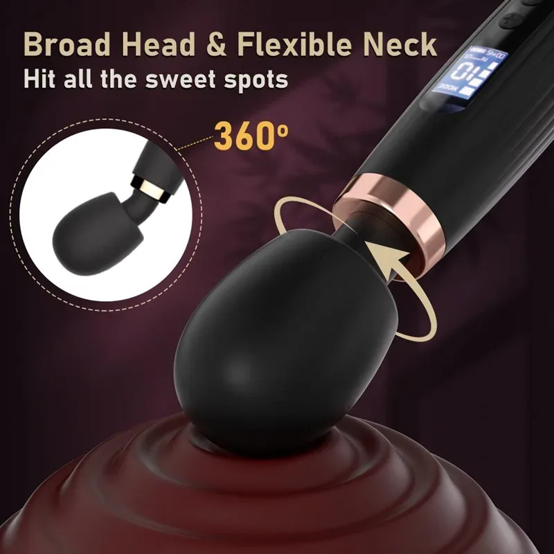 10 Vibration 4 Speeds Smart LCD Display Magic Wand Massager 2 10 Vibration 4 Speeds Smart LCD Display Magic Wand Massager 2