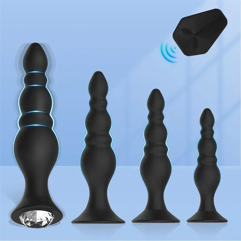 Remote-Controlled Anal Plug Set (Only the Largest Size Vibrates) 1 Remote-Controlled Anal Plug Set (Only the Largest Size Vibrates) 1