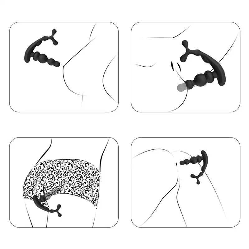 Rotating Vibrating Men Prostate Massager Anal Beads Vibrator 3 Rotating Vibrating Men Prostate Massager Anal Beads Vibrator 3