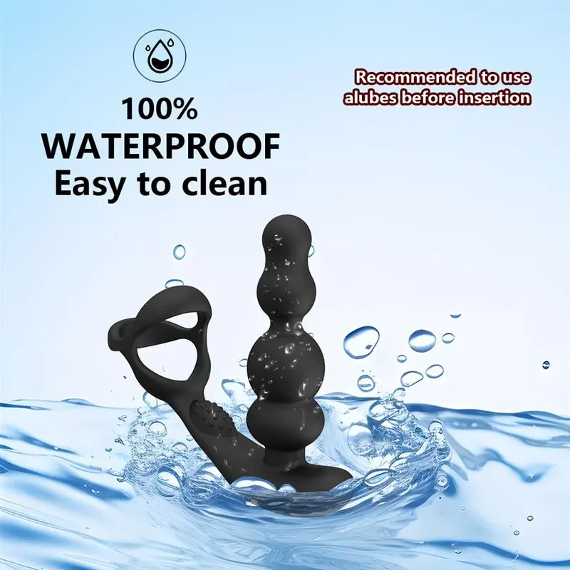 Rotating Vibrating Men Prostate Massager Anal Beads Vibrator 6 Rotating Vibrating Men Prostate Massager Anal Beads Vibrator 6