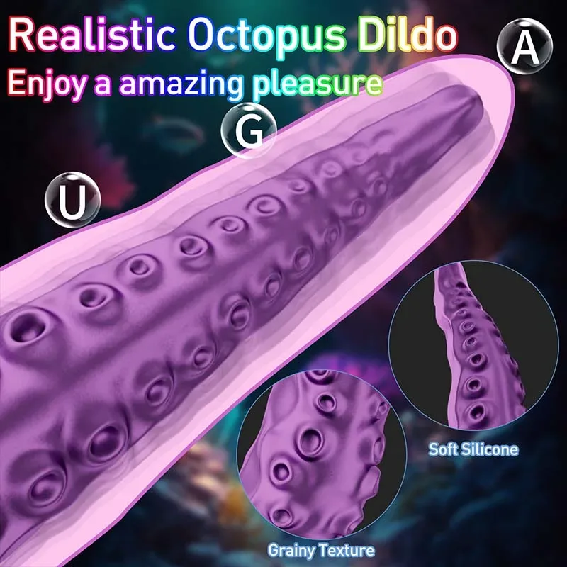 Purple Vibrating Octopus Tentacle G-Spot Dildo Vibrator 1 Purple Vibrating Octopus Tentacle G-Spot Dildo Vibrator 1