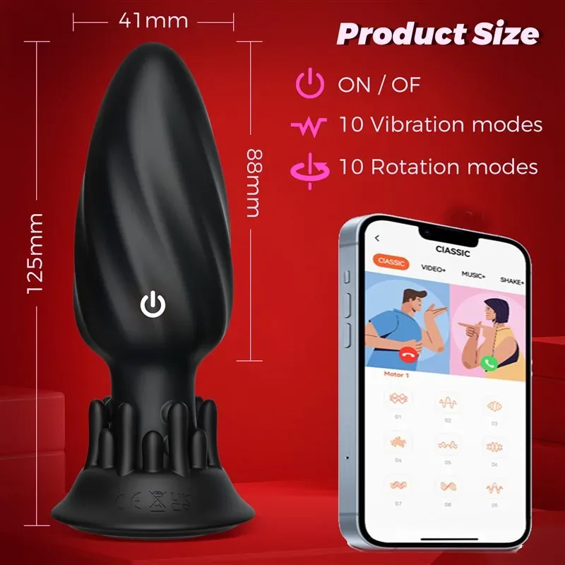 APP/Remote Control Vibrating Rotating Thread Design Anal Vibrator 6 APP/Remote Control Vibrating Rotating Thread Design Anal Vibrator 6