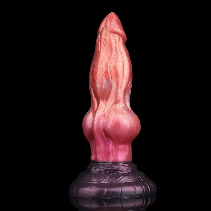 8 Inch Fantasy Dog Knot Dildo Suction Cup Silicone Animal Sex Toy 8 8 Inch Fantasy Dog Knot Dildo Suction Cup Silicone Animal Sex Toy 8