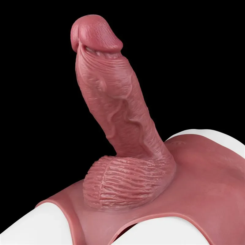 Wearable Big Fat Hollow Dildo Sleeve Silicone Realistic Penis Pant 7 Wearable Big Fat Hollow Dildo Sleeve Silicone Realistic Penis Pant 7