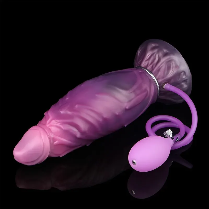 9.5 Inch Big Fantasy Inflatable Exotic Anal Dildo Plug 9 9.5 Inch Big Fantasy Inflatable Exotic Anal Dildo Plug 9