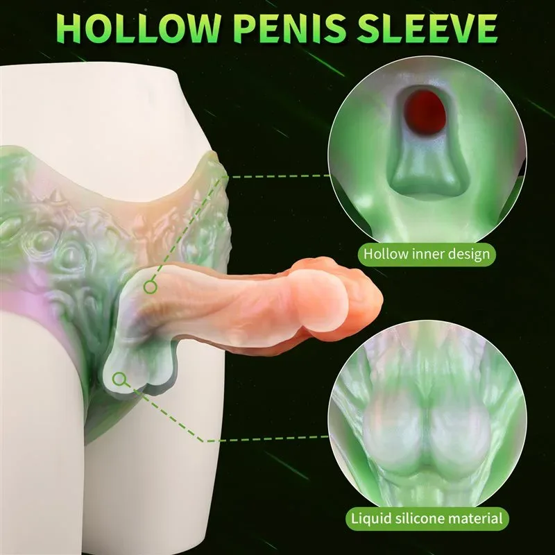 Colors Dragon Hollow Dildo Sleeve Silicone Penis Pant 3 Colors Dragon Hollow Dildo Sleeve Silicone Penis Pant 3