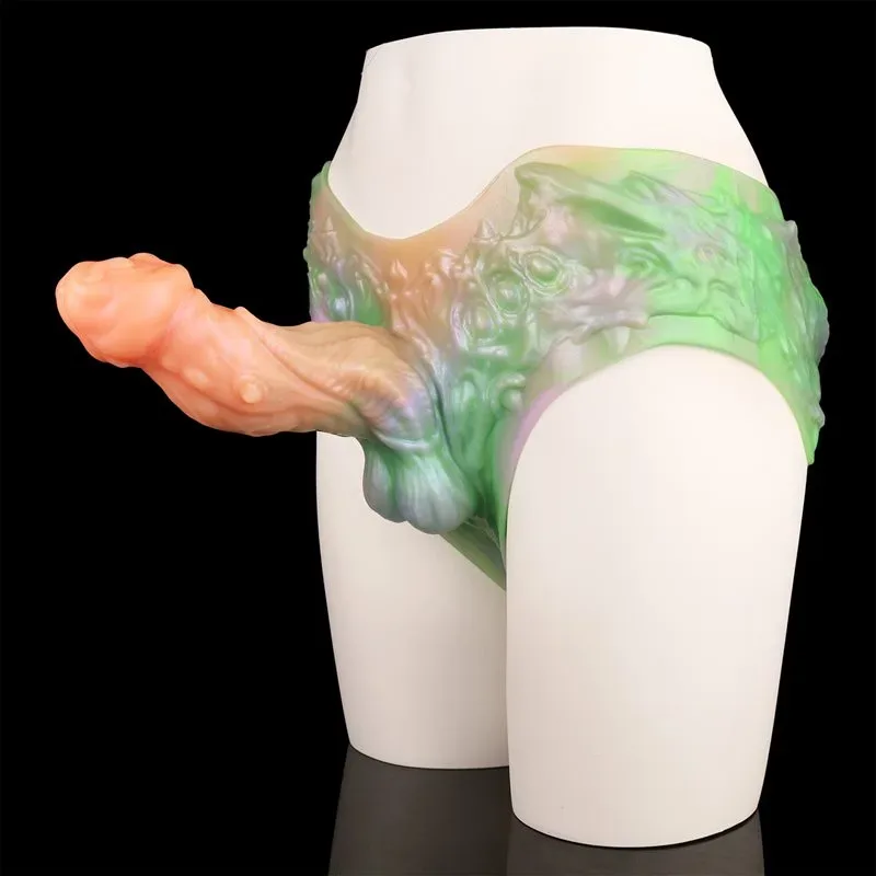 Colors Dragon Hollow Dildo Sleeve Silicone Penis Pant 7 Colors Dragon Hollow Dildo Sleeve Silicone Penis Pant 7
