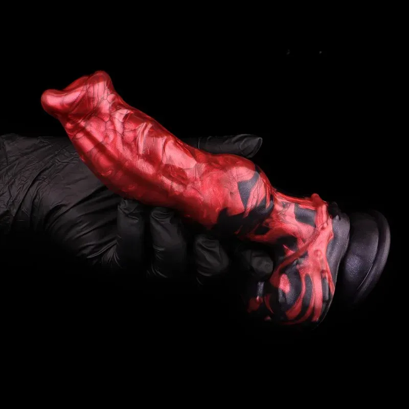 8.2 Inch Silicone Dog Knot Dildo Realistic Animal Penis Toy 5 8.2 Inch Silicone Dog Knot Dildo Realistic Animal Penis Toy 5