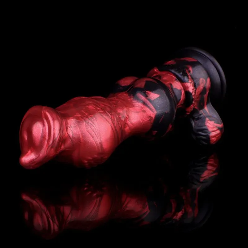 9.2 Inch Huge Double Knots Dog Dildo Silicone Wolf Animal Penis 11 9.2 Inch Huge Double Knots Dog Dildo Silicone Wolf Animal Penis 11