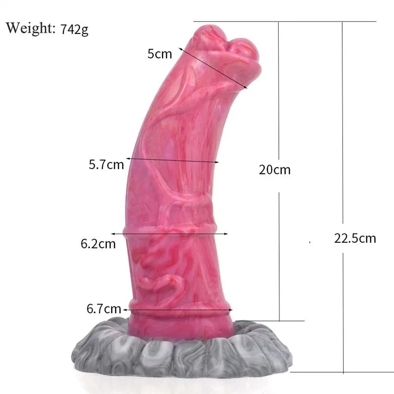 8.5 IN Fat Hippo Penis Platinum Silicone Animal Dildo Pink/Black 1 8.5 IN Fat Hippo Penis Platinum Silicone Animal Dildo Pink/Black 1